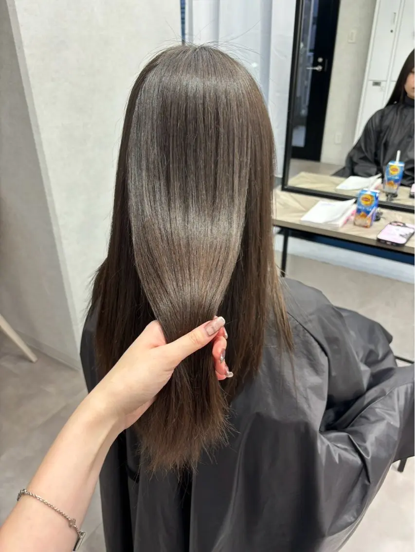 ロング 縮毛矯正🫧 さらさら髪🎀ゆずなのヘアスタイル