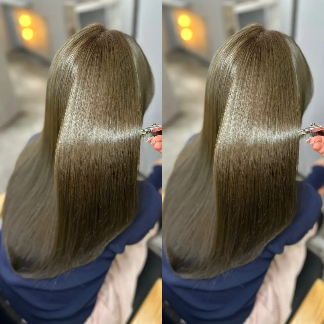 ロング カラー 髪質改善🩵縮毛矯正 代々木/木下のヘアスタイル