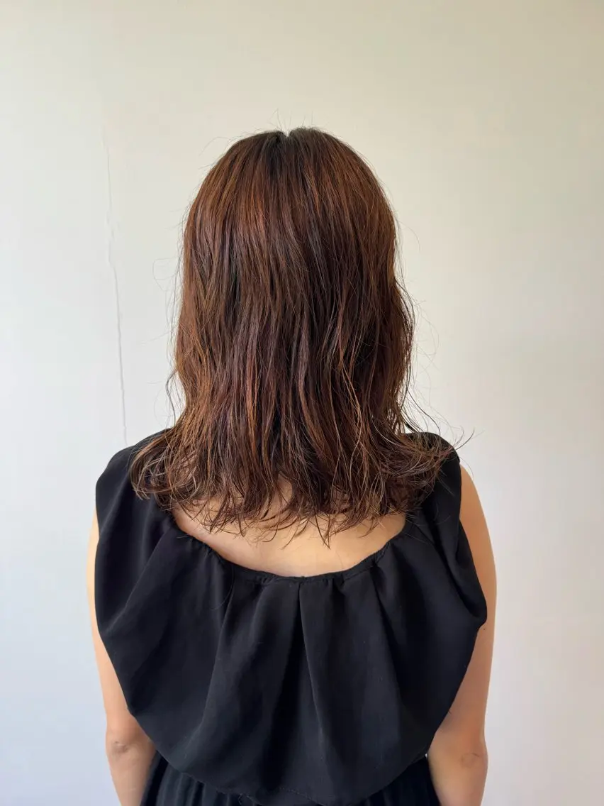 ミディアム パーマ カット パーマ mio/ カットモデル募集中‎のヘアスタイル