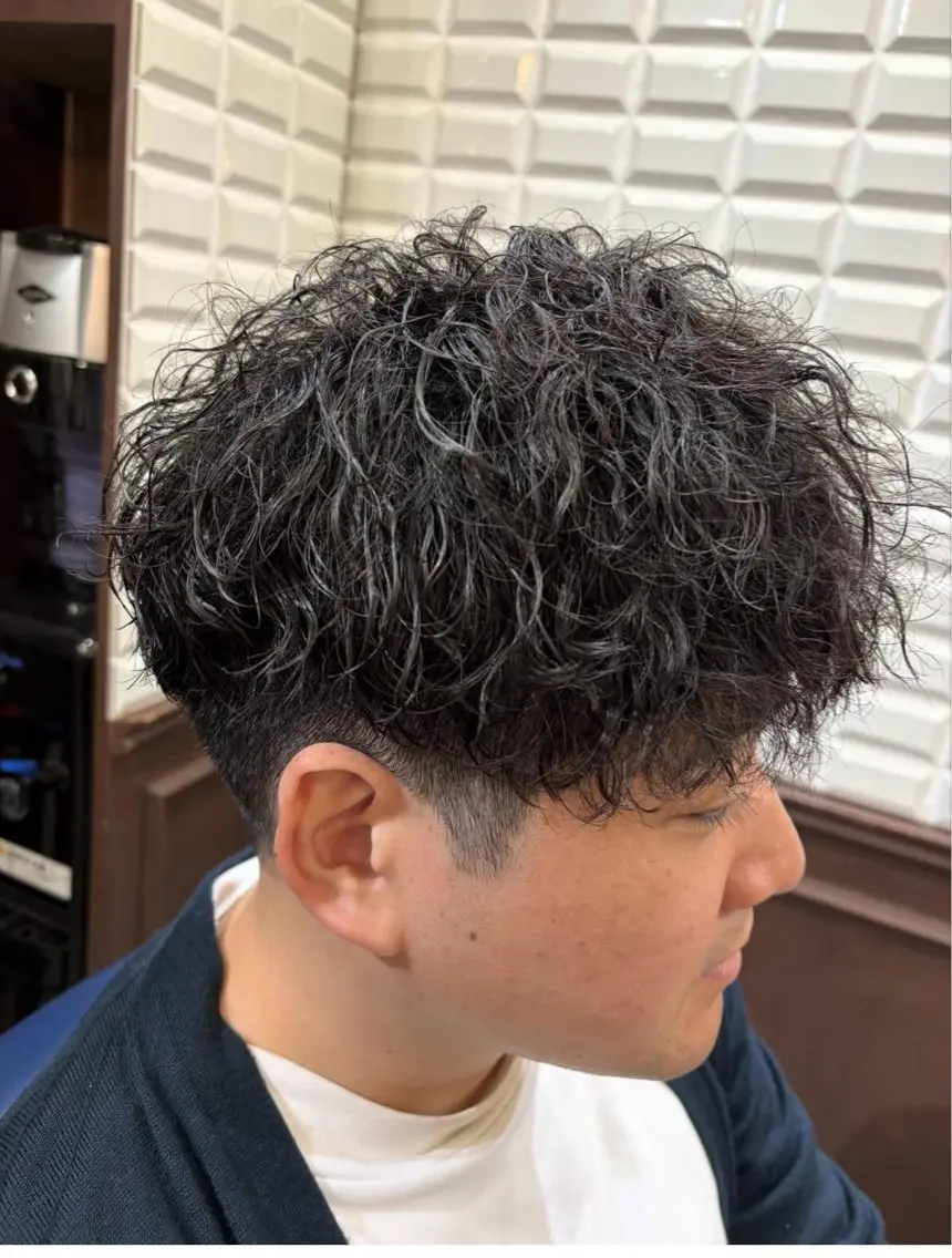 ショート メンズ カット パーマ トリートメント ルピナス中田店長 山口大地のヘアスタイル