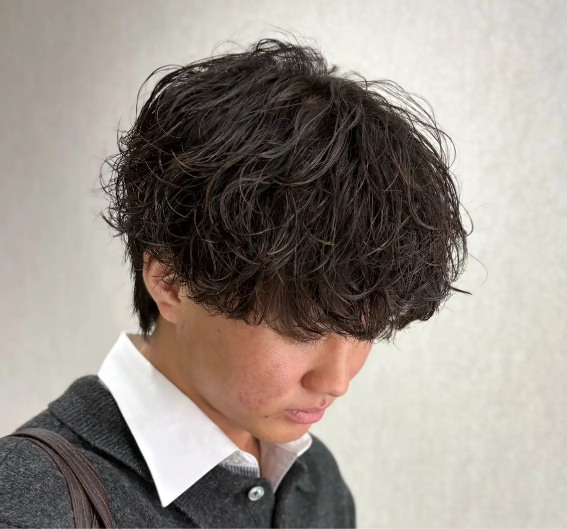 ショート パーマ メンズ カット パーマ 【メンズ特化】 池田大成✂︎のヘアスタイル