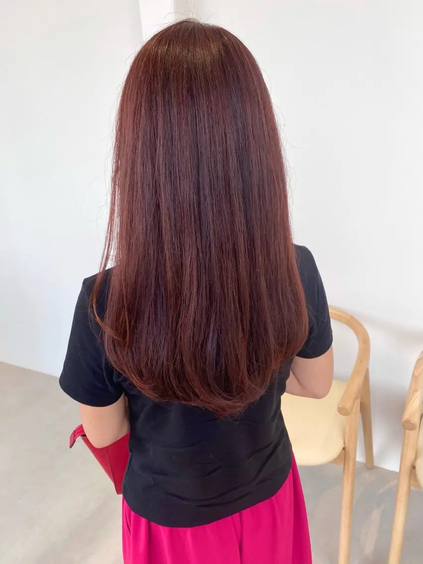 ロング カラー ブラウンカラー ピンクカラー ピンクブラウン ヘアカラー トリートメント 川合 勇気のヘアスタイル