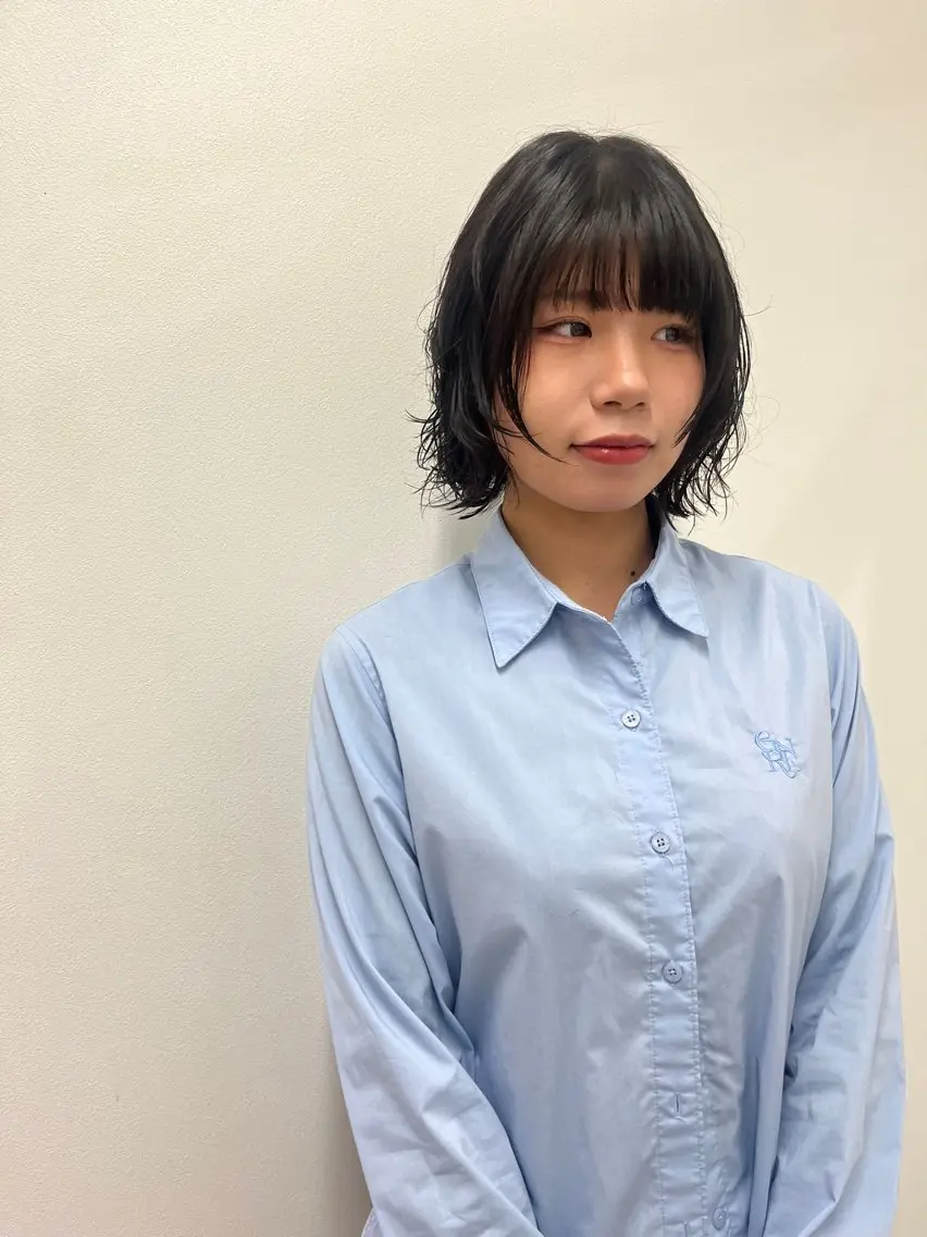 ショート パーマ カット パーマ トリートメント 松村 澪里のヘアスタイル