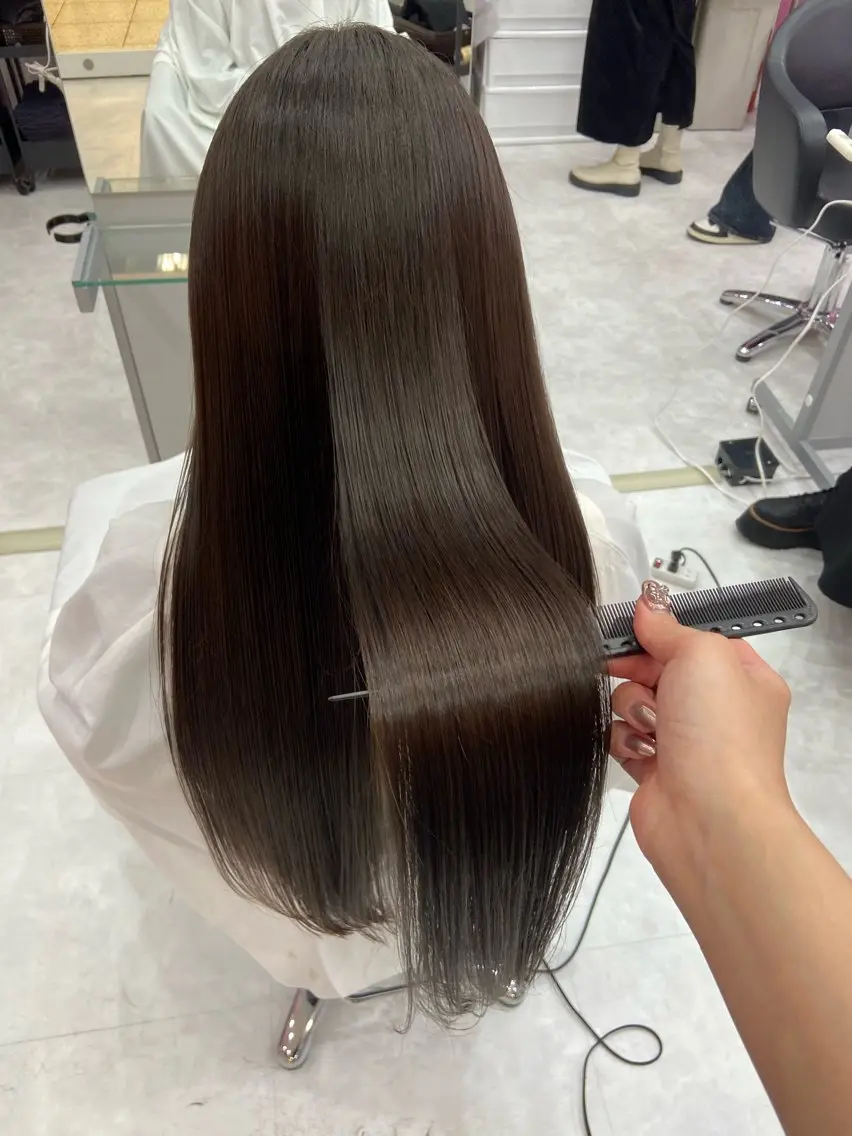 ロング 髪質改善 トリートメント Hirona 縮毛矯正/髪質改善のヘアスタイル