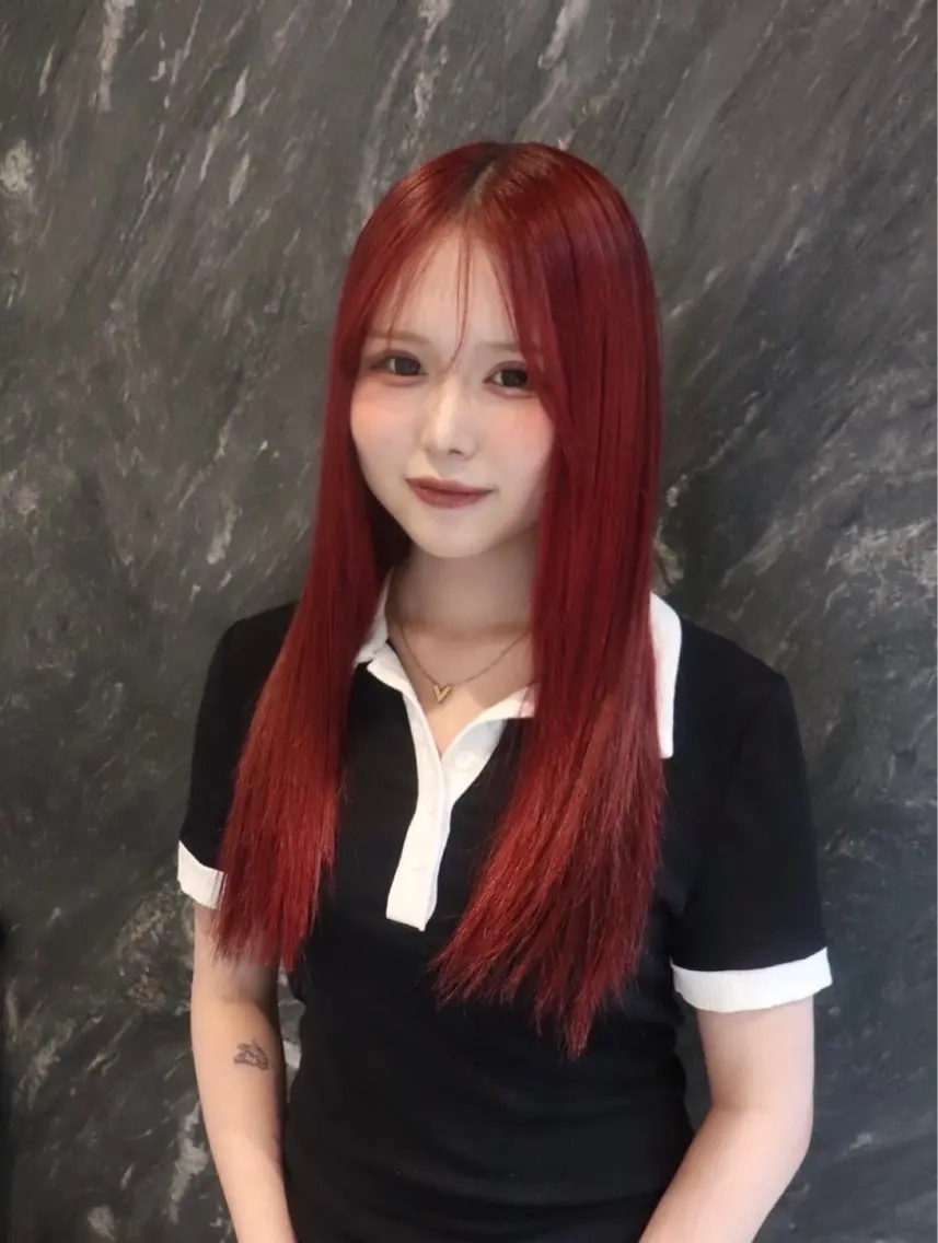 ロング カラー レイヤー/ブリーチ iwamiya岩見谷のヘアスタイル