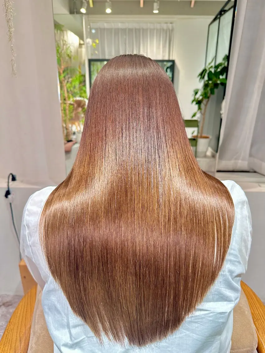 セミロング 縮毛矯正 トリートメント 髪質改善🥇津田 【自由が丘】【美髪】のヘアスタイル