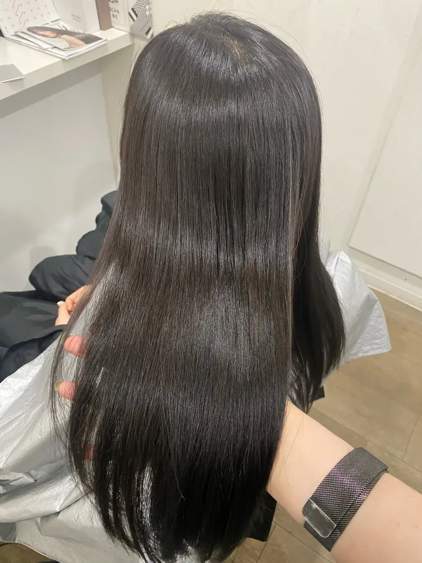 ロング カット ヘアカラー 縮毛矯正 髪質改善サロン 梅田/ヨナミネのヘアスタイル