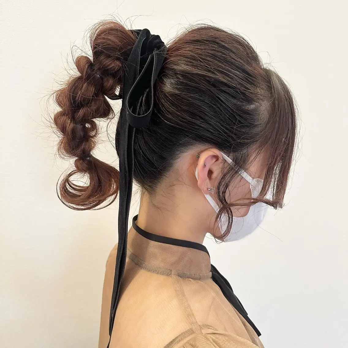 ミディアム シールエクステ✨️韓 国羽エクステ🪽和希のヘアスタイル