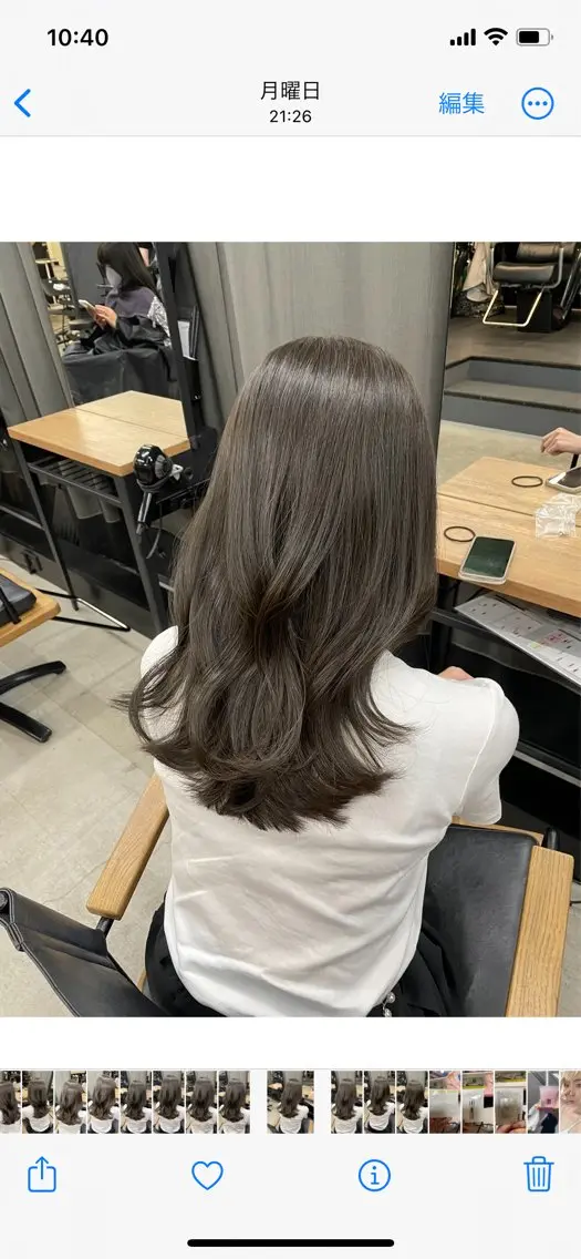 セミロング 伊藤 莉奈　韓国ヘアのヘアスタイル