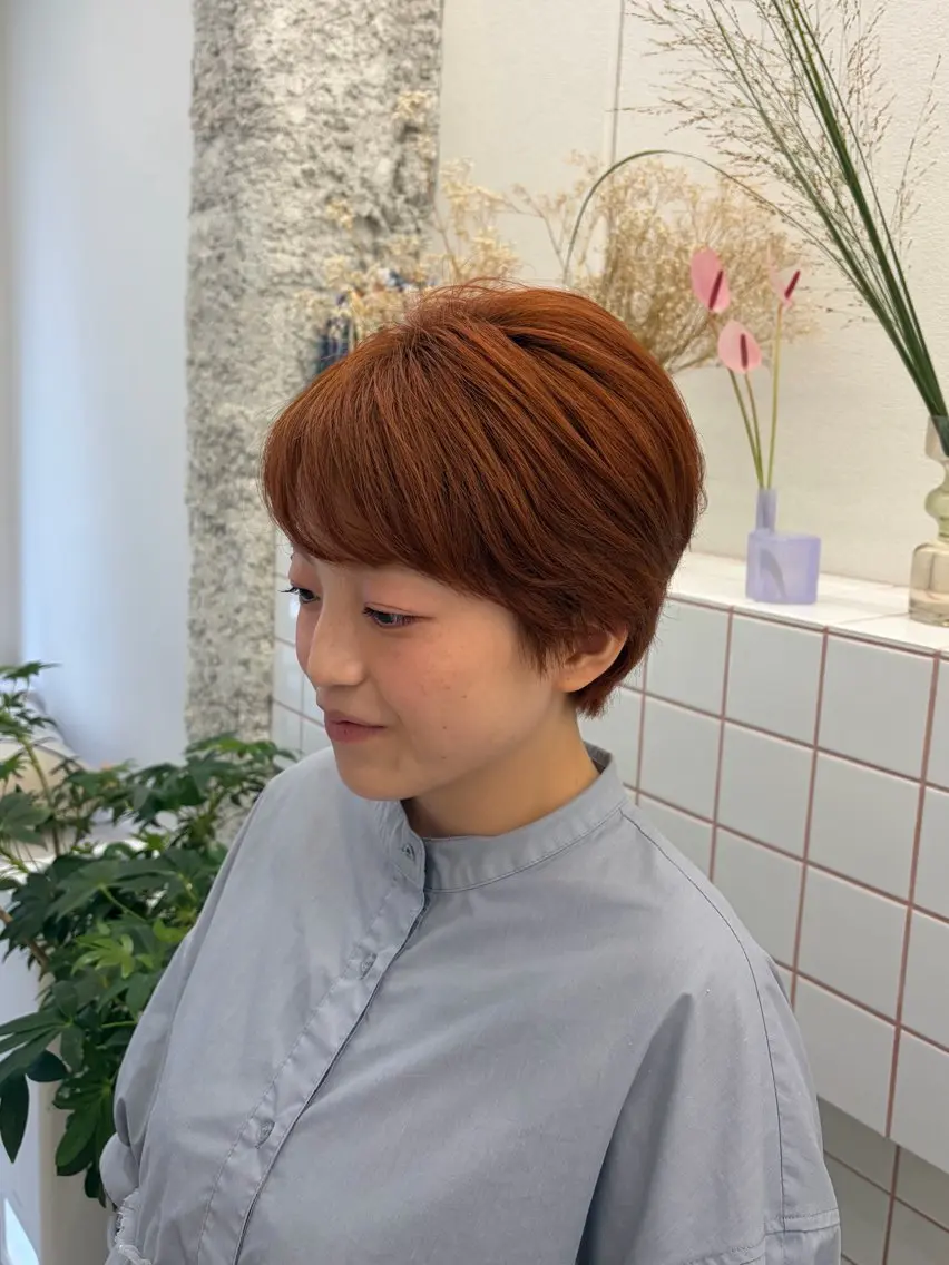 ショート カラー ヘアカラー トリートメント 透明感カラー/名古屋 /栄/木下奈々望のヘアスタイル