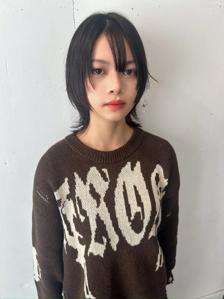 ショート ウルフカット ウルフカット レイヤーカット上柿のヘアスタイル