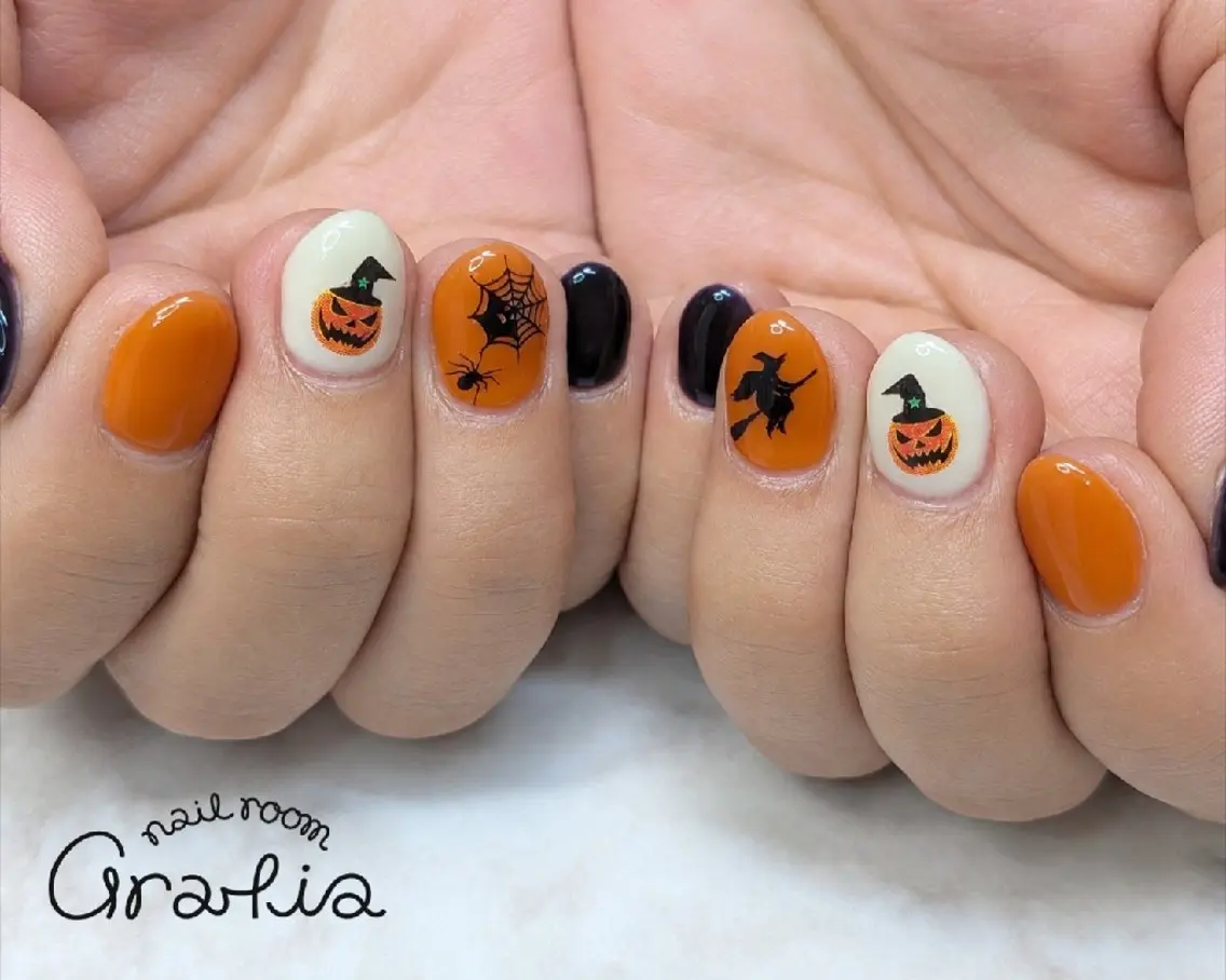 ネイル ハロウィン nail room gratia のネイルデザイン