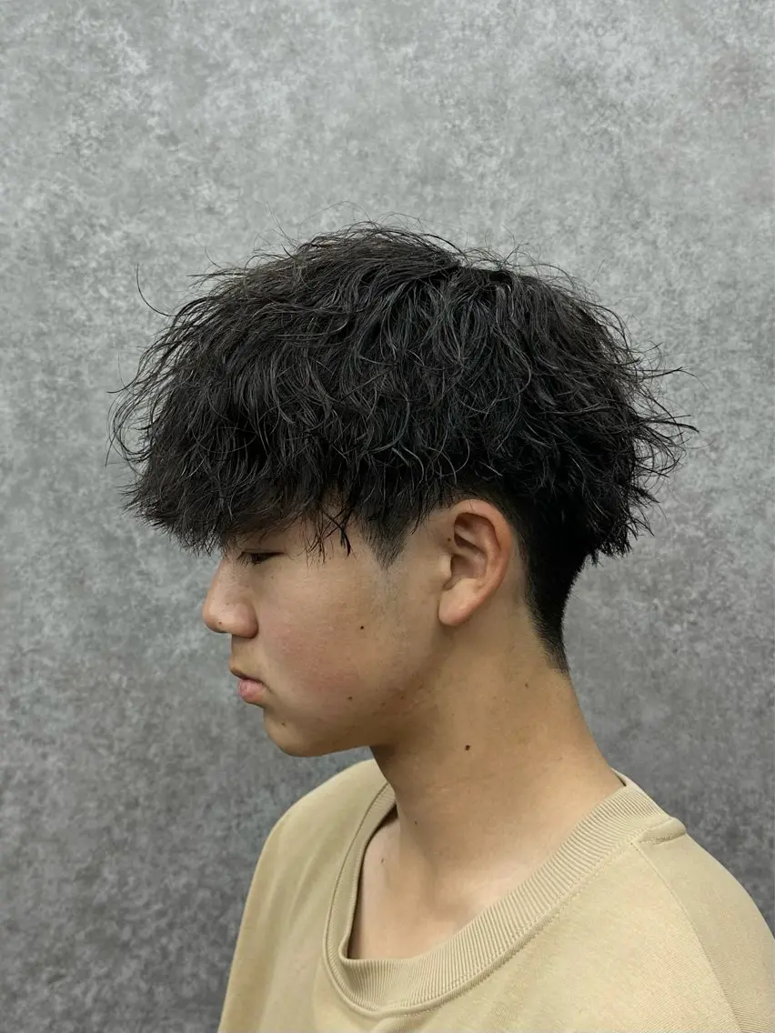 ショート パーマ カット パーマ ヘアセット 🔥フェザーパーマ 特化🔥勇斗のヘアスタイル
