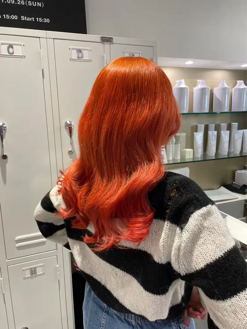 ロング カラー シールエクステ ブリーチ ケアブリーチ デザインカラー ダブルカラー 🦋韓国hair🦋 エクステ店長sakiのヘアスタイル