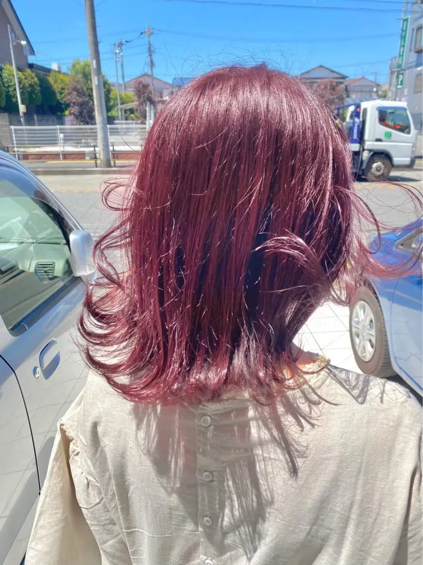 ミディアム カラー 成瀬スパイラル パーマ清水大隼のヘアスタイル