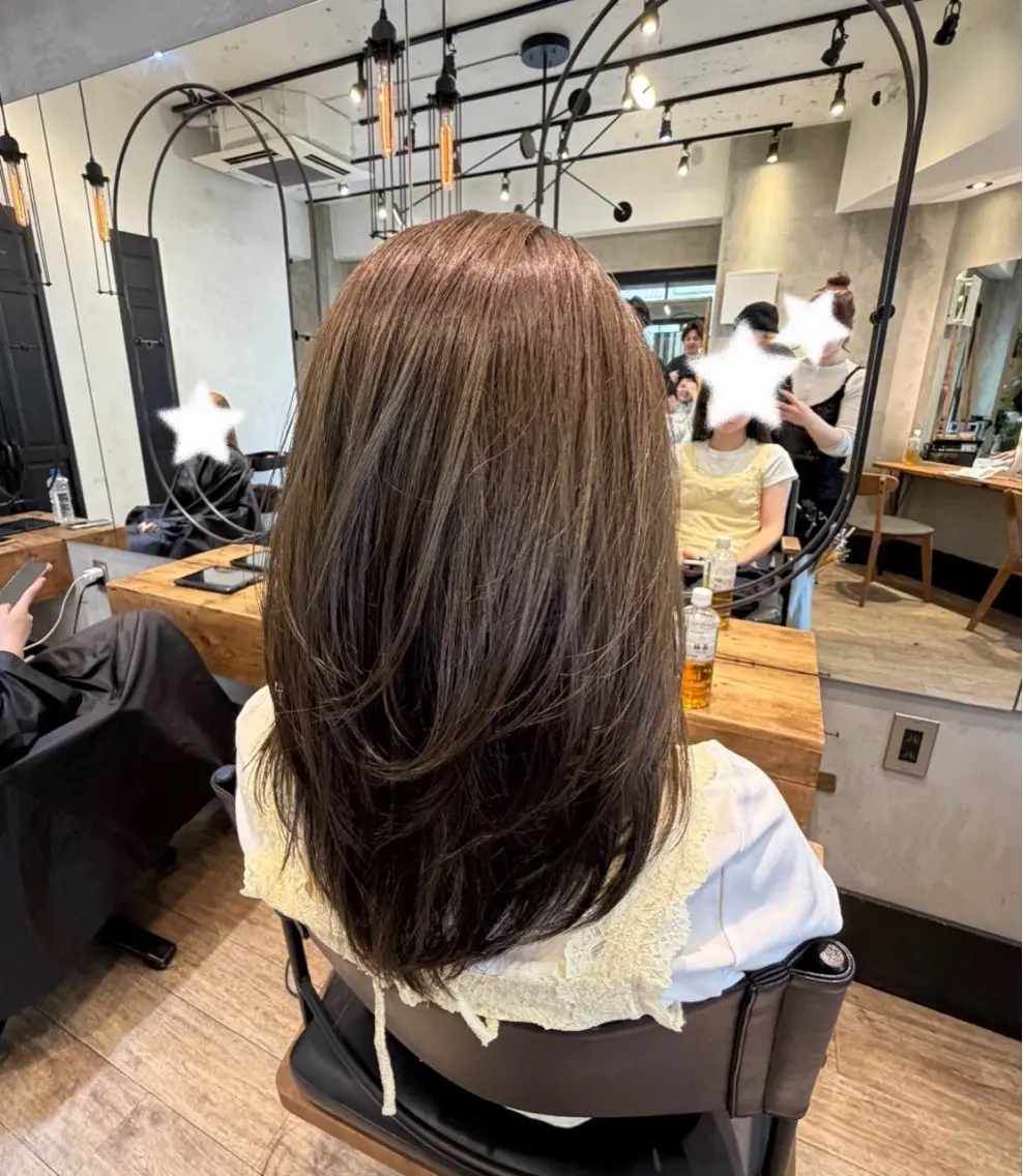 ミディアム カラー カット ヘアカラー トリートメント 新宿 /透明感カラー レイヤー/NANAのヘアスタイル