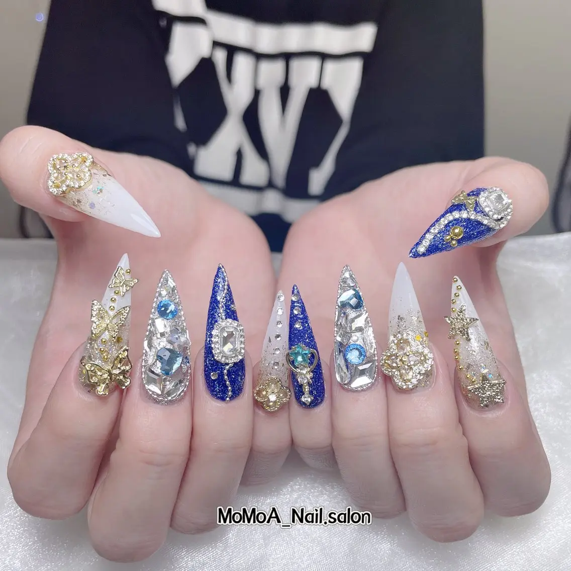 ネイル 成人式 ジェルネイル ネイルチップ ハンドネイル MoMoA Nail ネイル長さ出し専門店のネイルデザイン