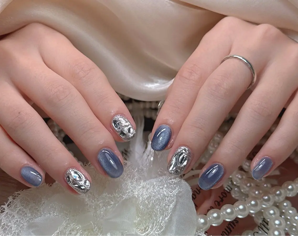 ネイル オーロラネイル べっ甲ネイル チークネイル 成人式 長さ出し ハンドネイル ハンドケア For you. Nail Salonのネイルデザイン