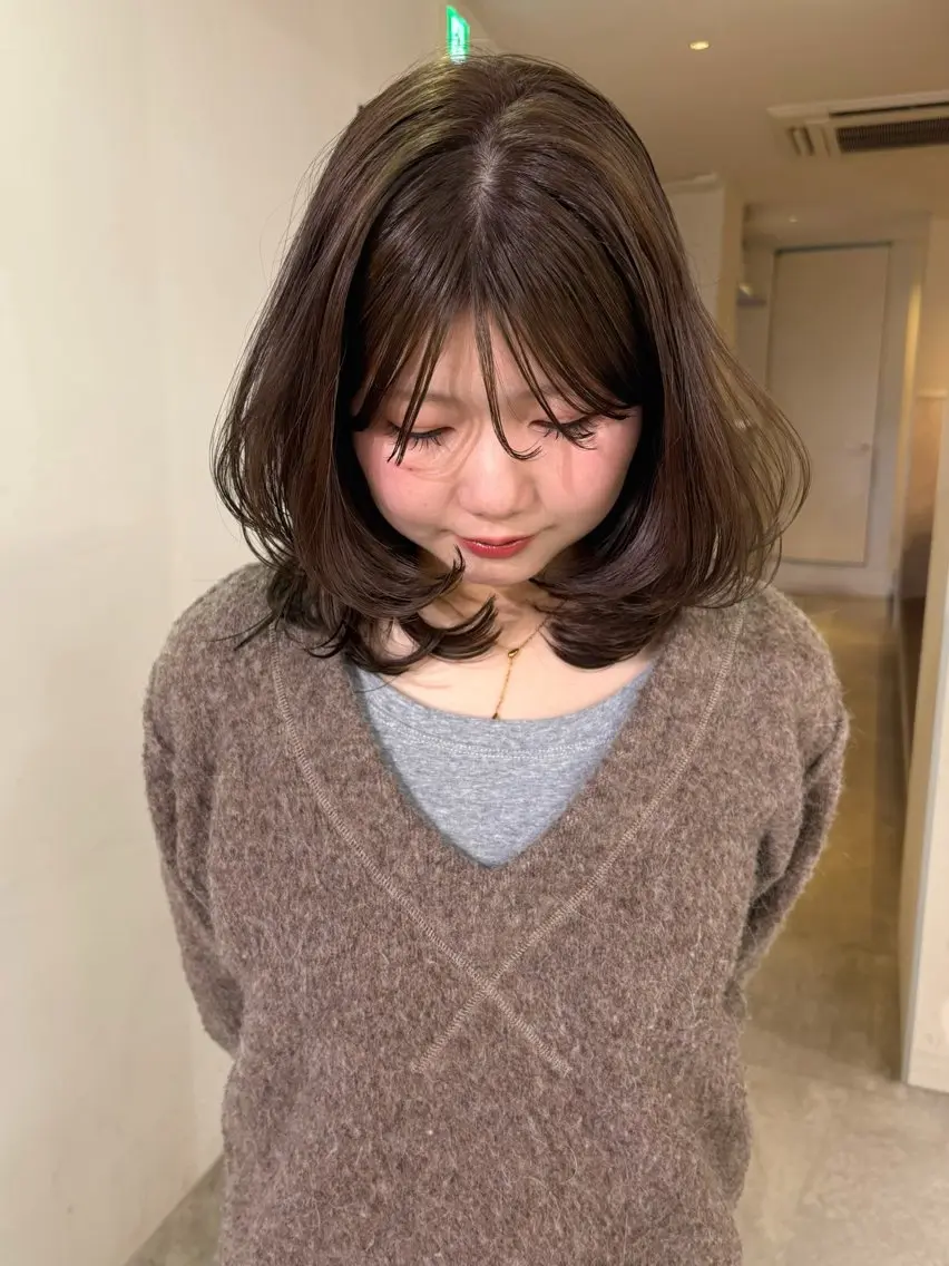 ミディアム カラー ブリーチ 透明感カラー ダブルカラー ブリーチなしカラー カット ヘアカラー mizuki/ピンク ベージュ.レイヤーのヘアスタイル