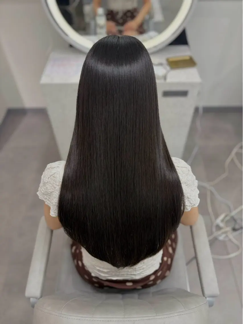 ロング 縮毛矯正 山口 姫愛のヘアスタイル