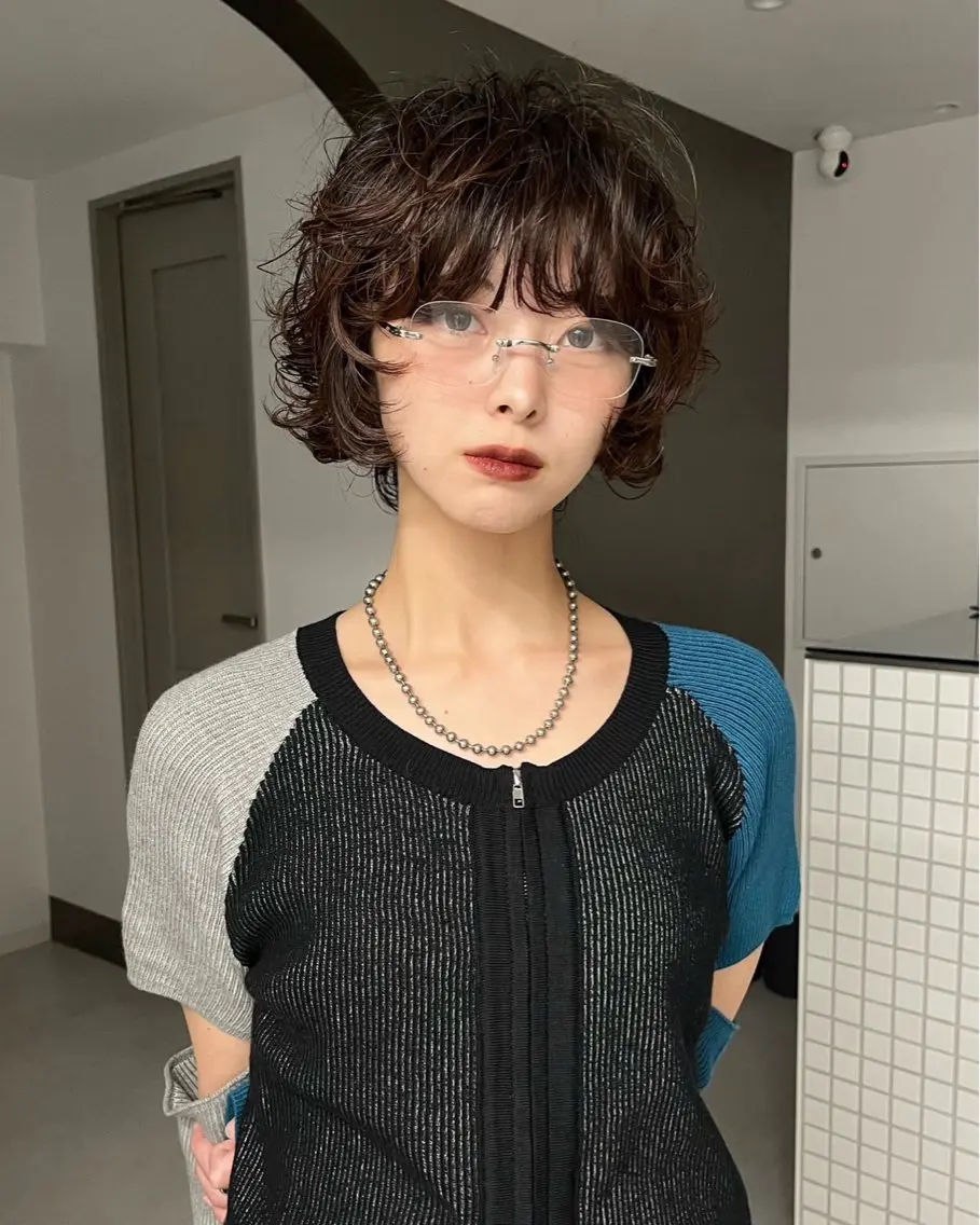 ショート 似合わせレイヤー🌟 巻ける縮毛矯正みつきのヘアスタイル