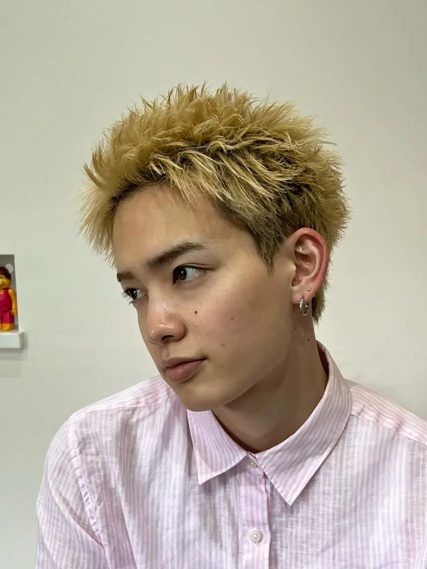 ショート ショートヘア カット ヘアカラー メンズ特化パーマ &カラー🔥小倉大和のヘアスタイル