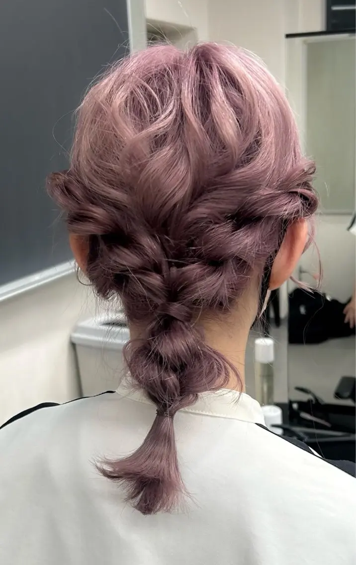 ミディアム ヘアアレンジ ボブ 🧣艶カラー・ヘア セット Chie🧸のヘアスタイル