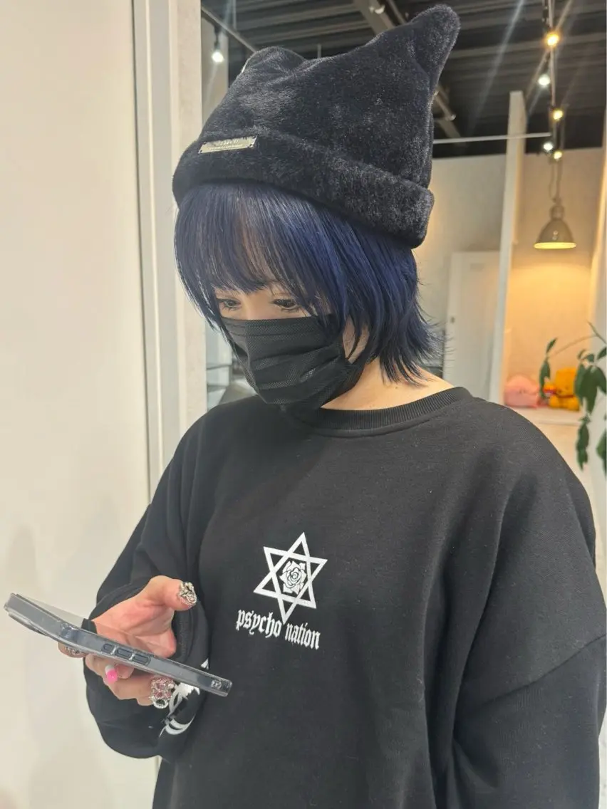 ショート カラー ヘアアレンジ ショートボブ バレイヤージュ ブリーチ デザインカラー ダブルカラー カット ヘアカラー トリートメント アンドウ ユウ/ レイヤーカット/韓国のヘアスタイル