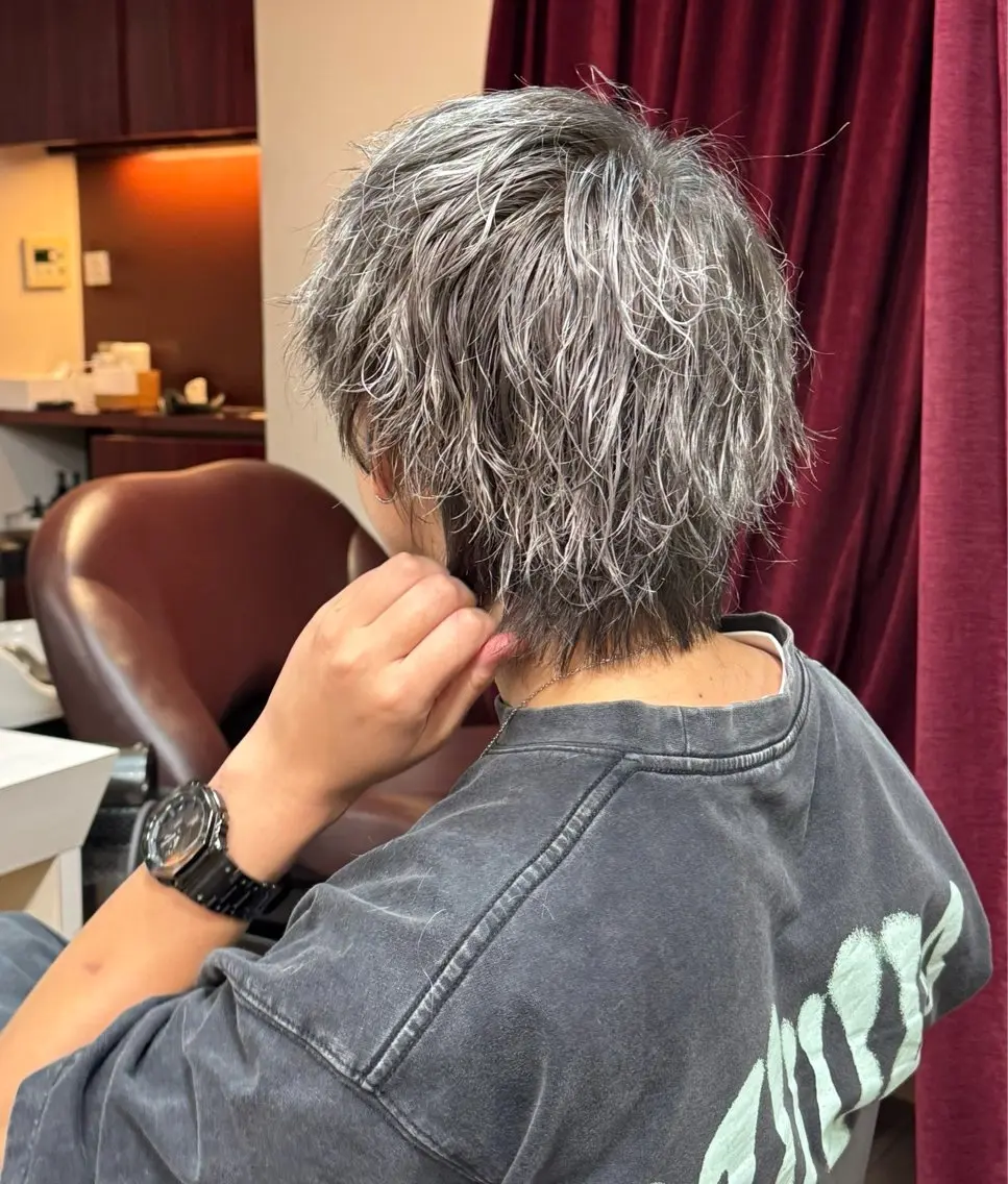 カラー パーマ メンズ メンズブリーチ ブリーチ 透明感カラー 🔅PARS bis Futaba🔆のヘアスタイル
