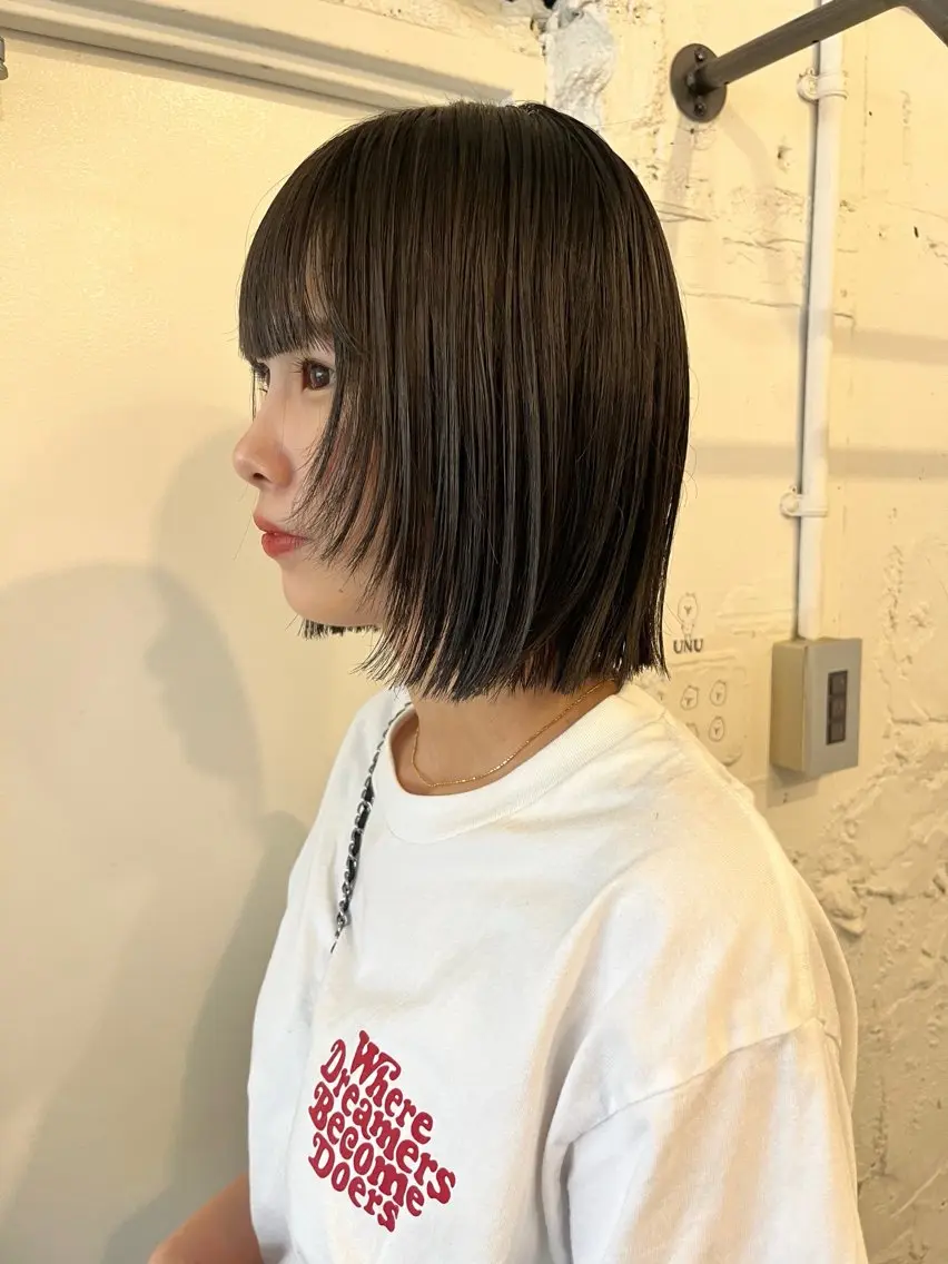 ショート カラー パーマ カット ヘアカラー トリートメント ✴︎UNU ✴︎モエカのヘアスタイル