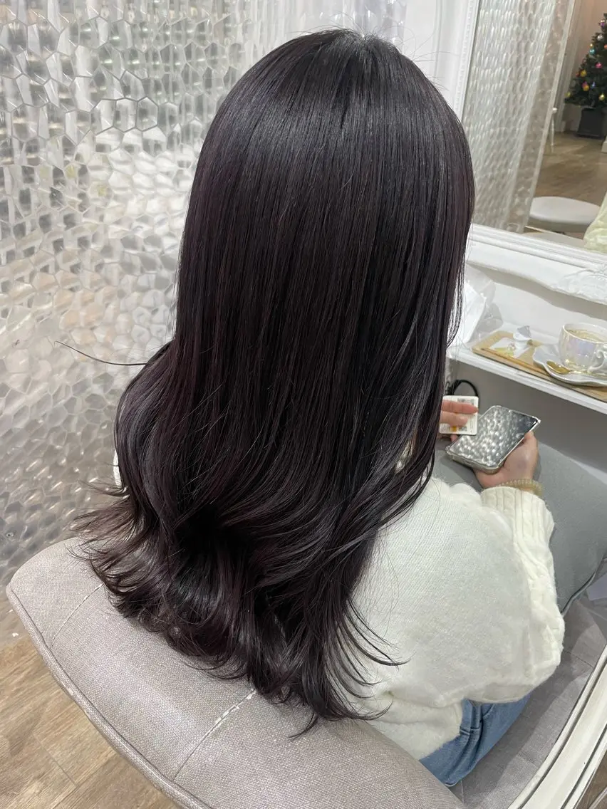 ロング カラー ヘアカラー トリートメント Ria🌙*゚ 艶カラーのヘアスタイル