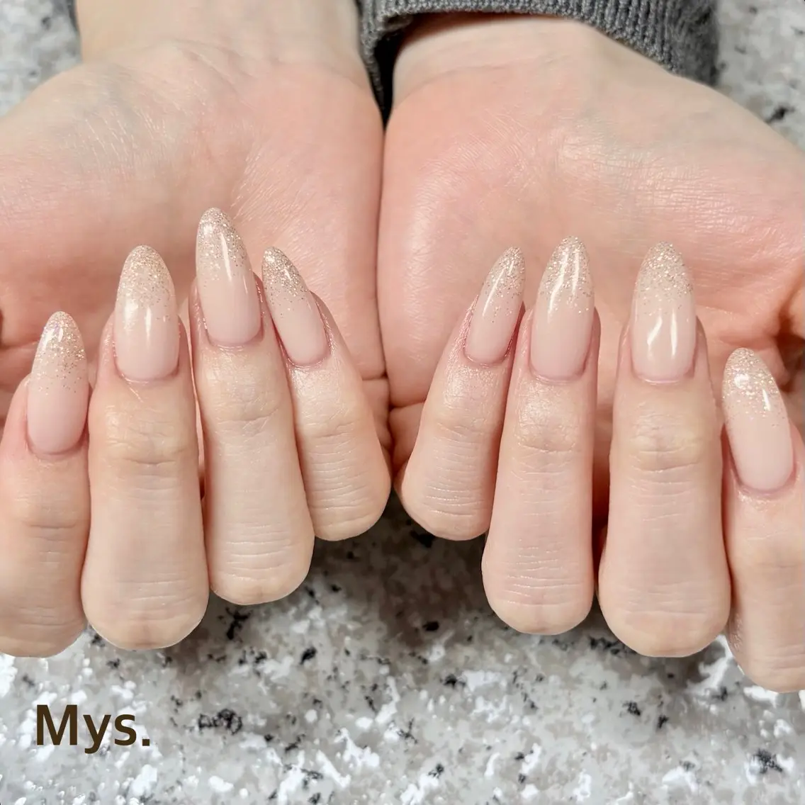 ネイル ラメ(グリッター) ハンドネイル Mys. 三上紗紀のネイルデザイン