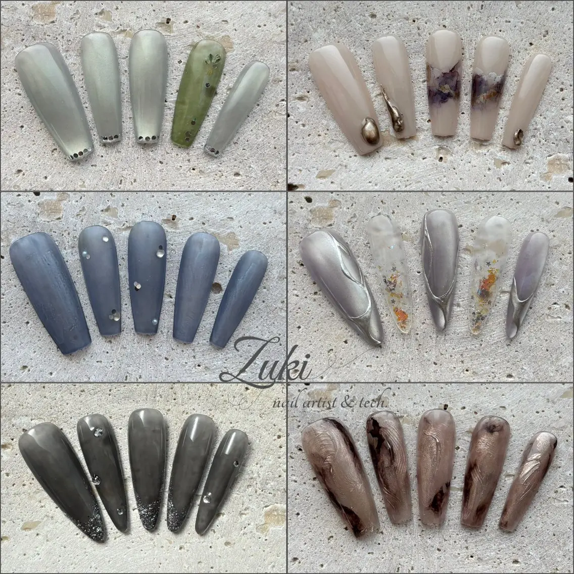 ネイル マグネットネイル ニュアンスネイル ワンホンネイル zuki🌔nail ┆堺筋本町・心斎橋のネイルデザイン