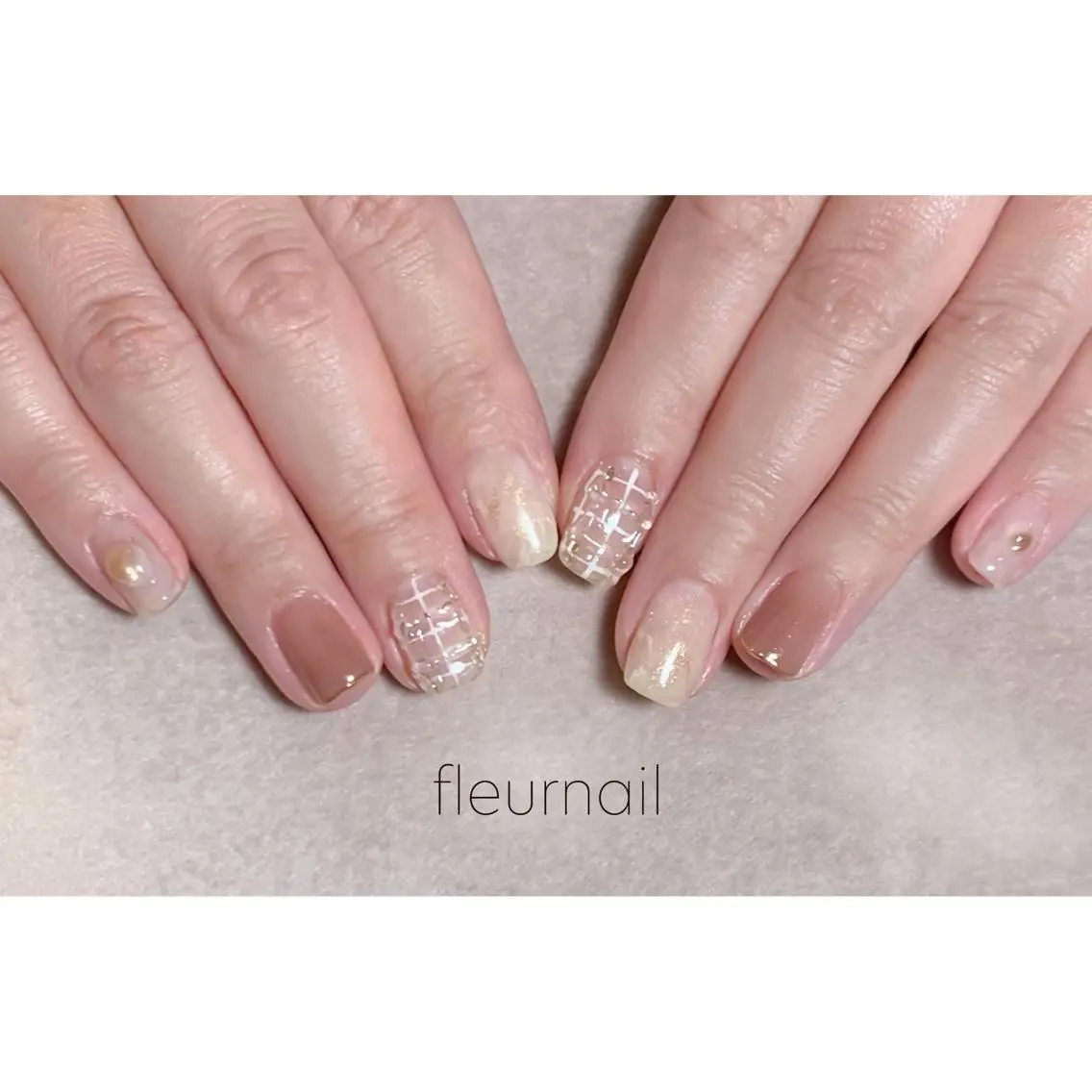 ネイル ブルー クリアネイル 成人式 長さ出し フラワーネイル fleurnail miuraのネイルデザイン