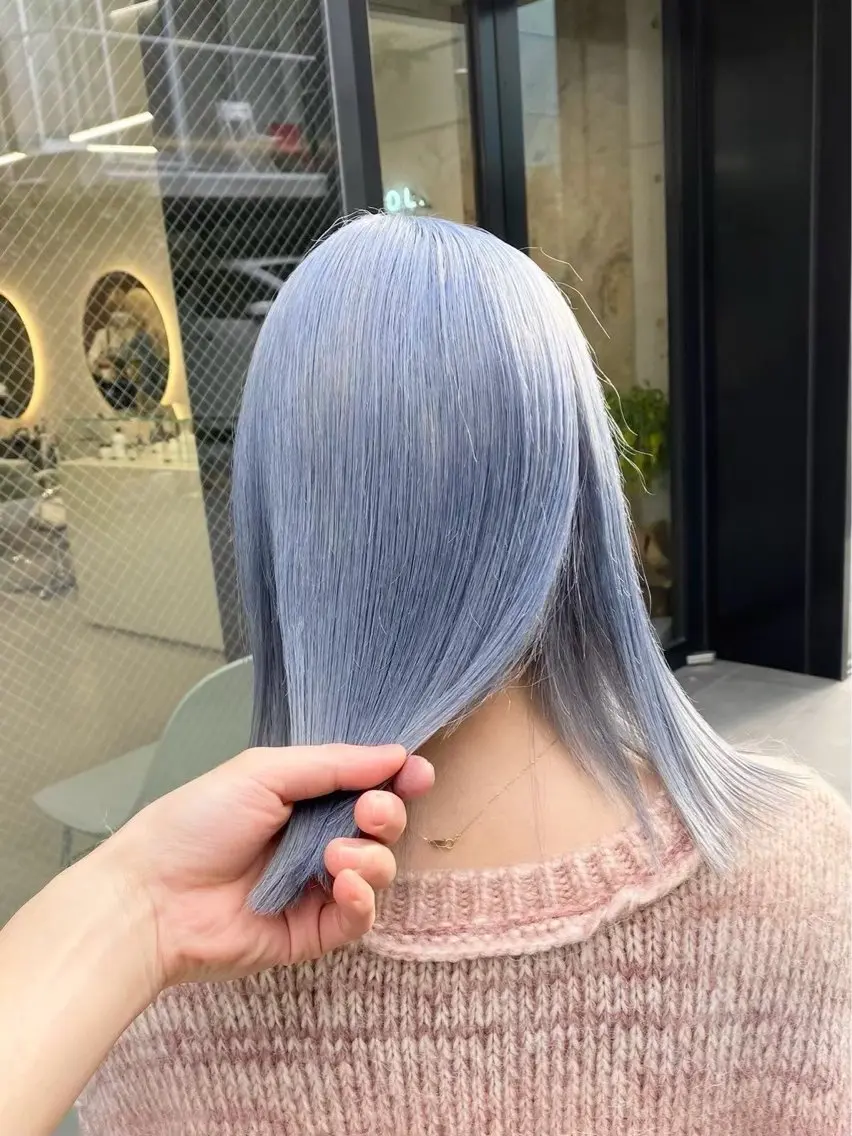 ミディアム ヘアカラー トリートメント ヘアセット 🫧ハイトーンカラー / RINA🩵のヘアスタイル