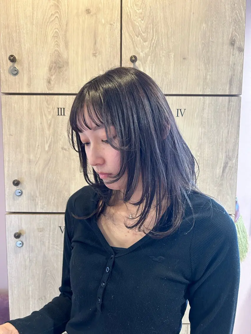 ミディアム カラー 🩷愛咲🩷レイヤー /透明感カラーのヘアスタイル