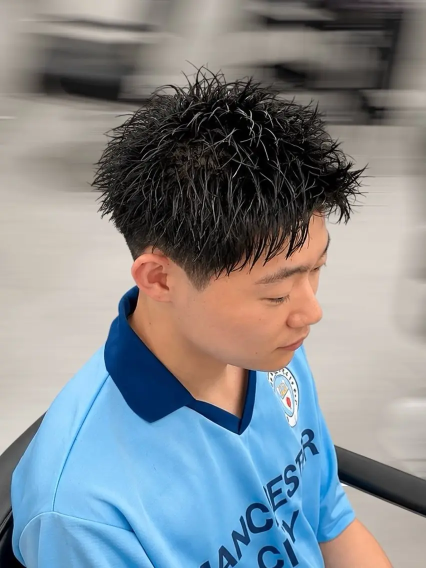 ショート パーマ メンズ スパイキーショート/ 海外風特化/田代悠大のヘアスタイル
