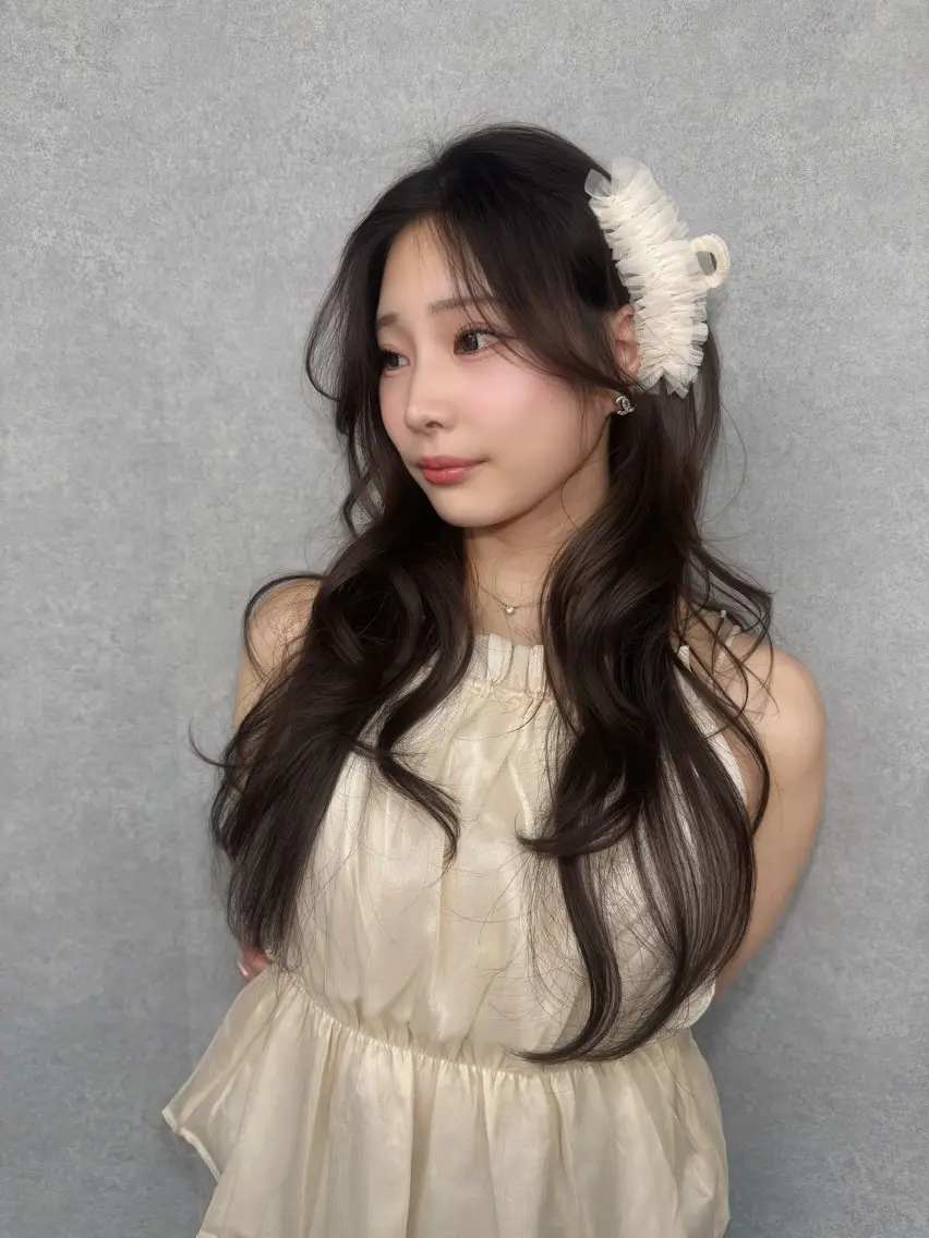 ロング 韓国風ヘア レイヤーカット レイヤーカット /顔周り/和奏︎♪のヘアスタイル