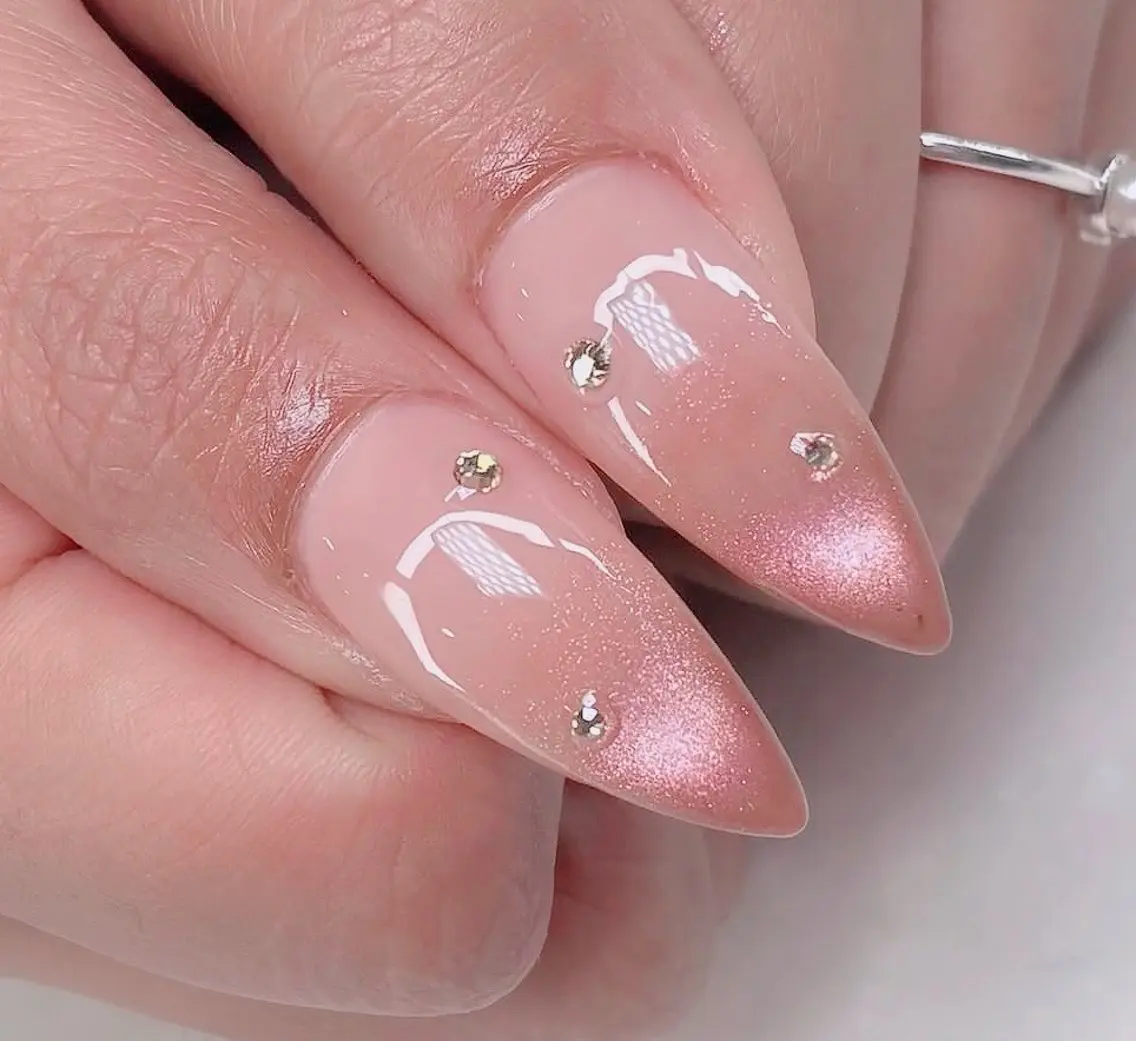 ネイル オーロラネイル フレンチネイル グラデーション ハロウィン 氷ネイル・うるうるネイル ハンドネイル H.baby Nail Salonのネイルデザイン