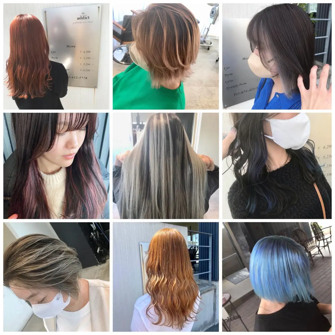 ロング カラー パーマ addict⭐️ 江川　颯也💎のヘアスタイル