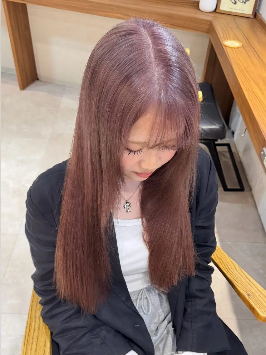 ロング カラー カット ヘアカラー トリートメント 優梨💞 /透明感カラーのヘアスタイル