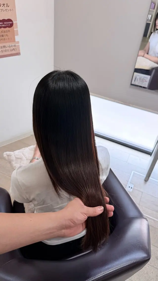 ロング 冨田 悠稀/ 髪質改善縮毛&カラーのヘアスタイル