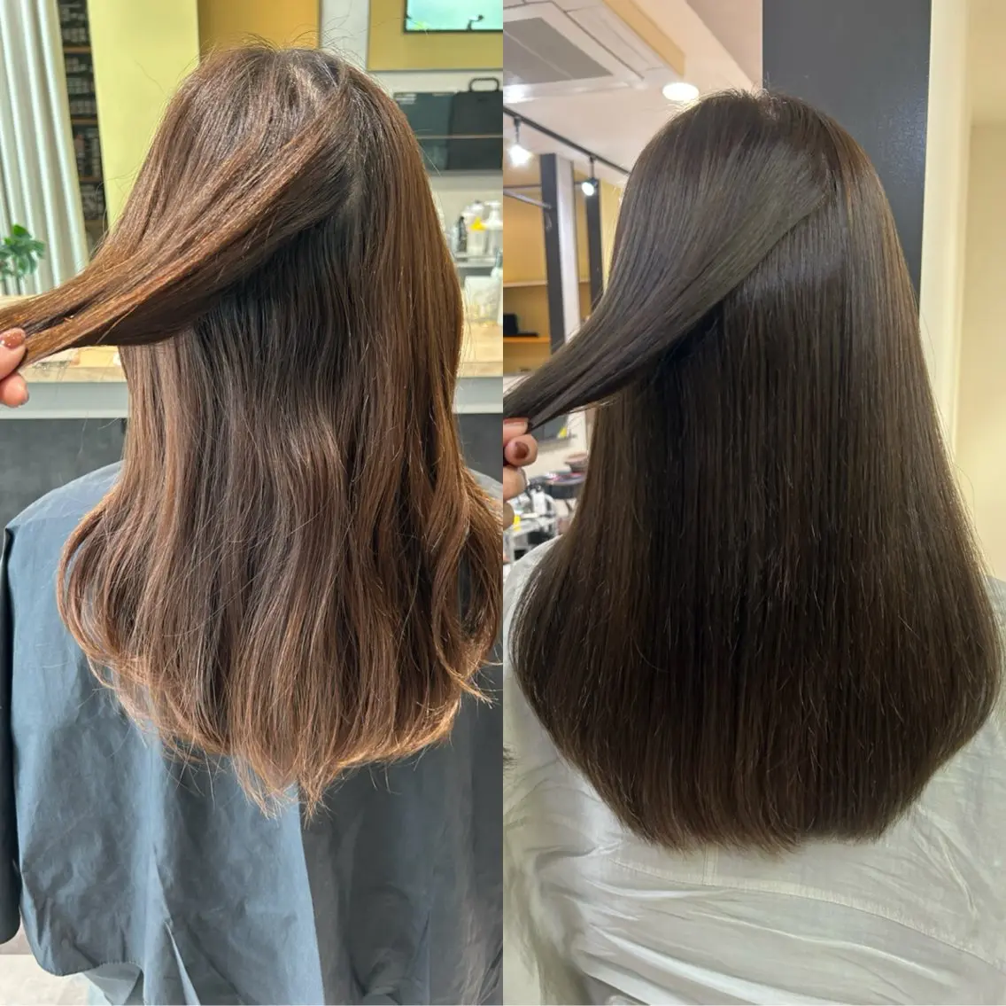 ロング パーマ 髪質改善 ストレートパーマ カット 縮毛矯正 トリートメント hubhair レイヤー/透明感のヘアスタイル