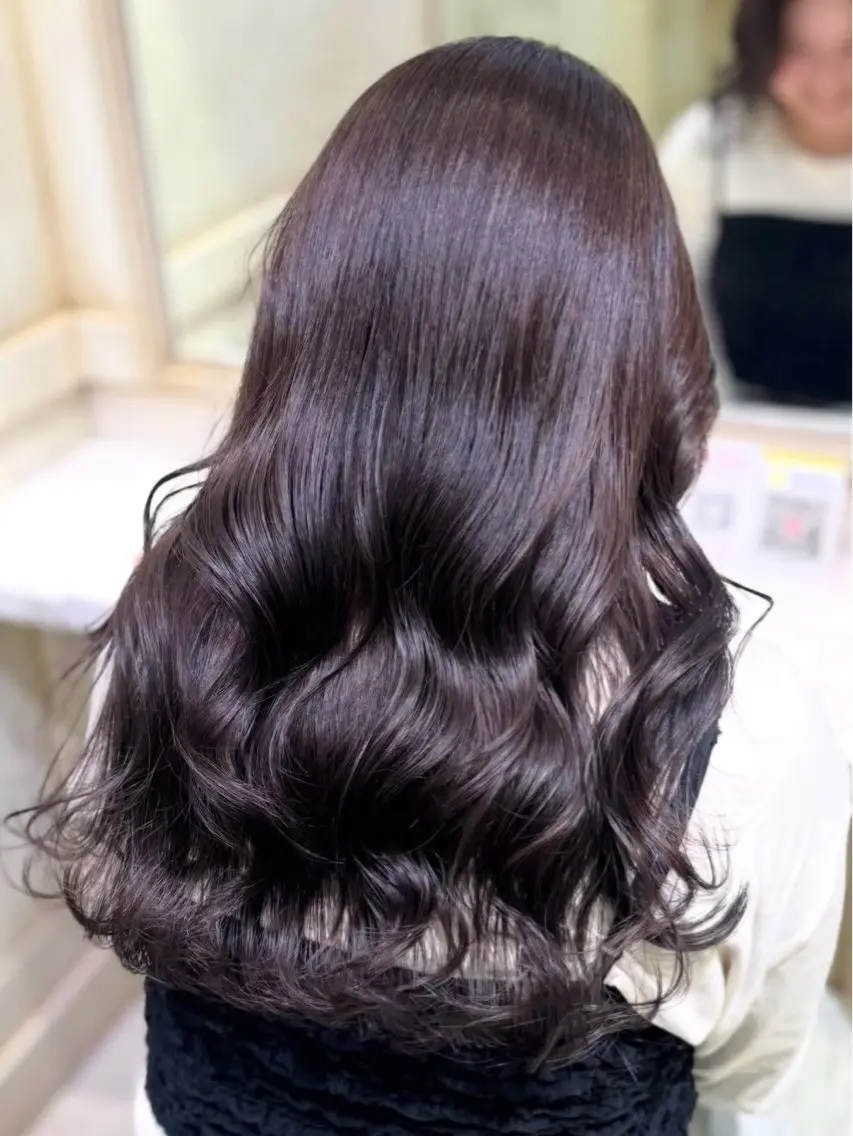 ロング カラー ヘアカラー トリートメント 💖ダブルカラー/ ケアカラー/レナ💖のヘアスタイル