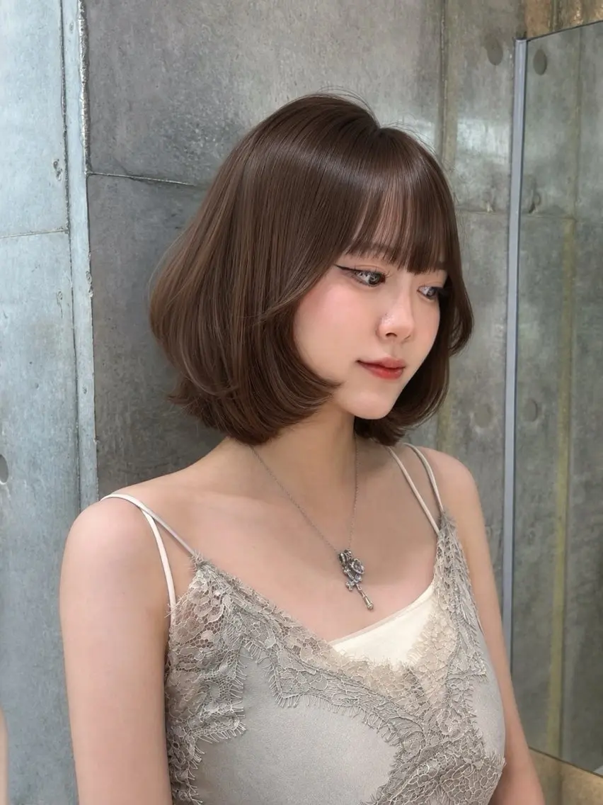 ショート ボブレイヤー ボブ レイヤーカット toco.⋆𝜗𝜚 / レイヤーボブ໒꒱のヘアスタイル