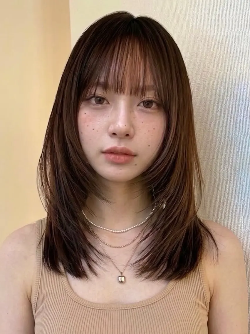 ミディアム 渡辺奎斗/ ボブ レイヤーカットのヘアスタイル