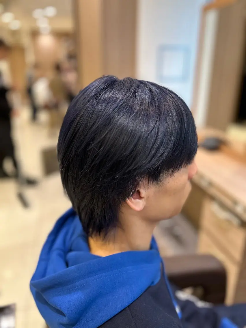 ショート カラー メンズ ヘアカラー メンズハイライト × perm Runoのヘアスタイル