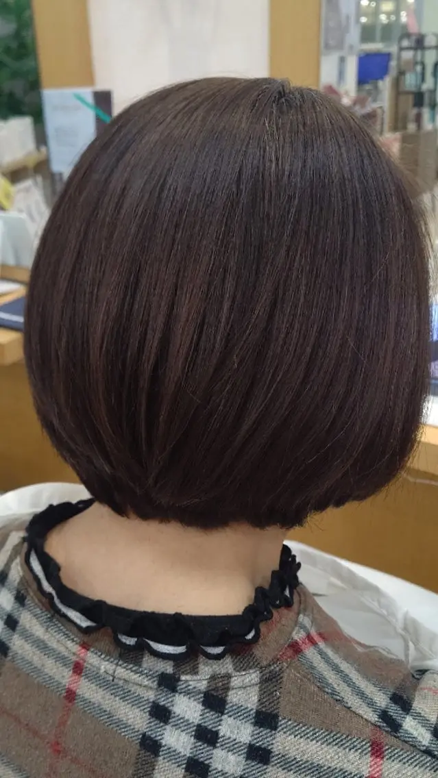ボブヘアー カットモデルの写真