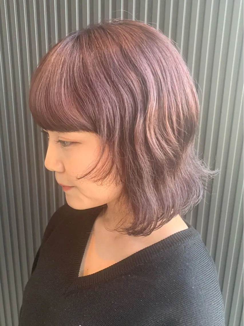 カラー ブリーチ ブラウンカラー ピンクカラー TAKUMI‪✂︎‬ Ayamiのヘアスタイル