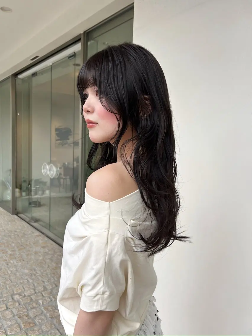 ロング カラー 透明感カラー kotoko 透け感カラーのヘアスタイル